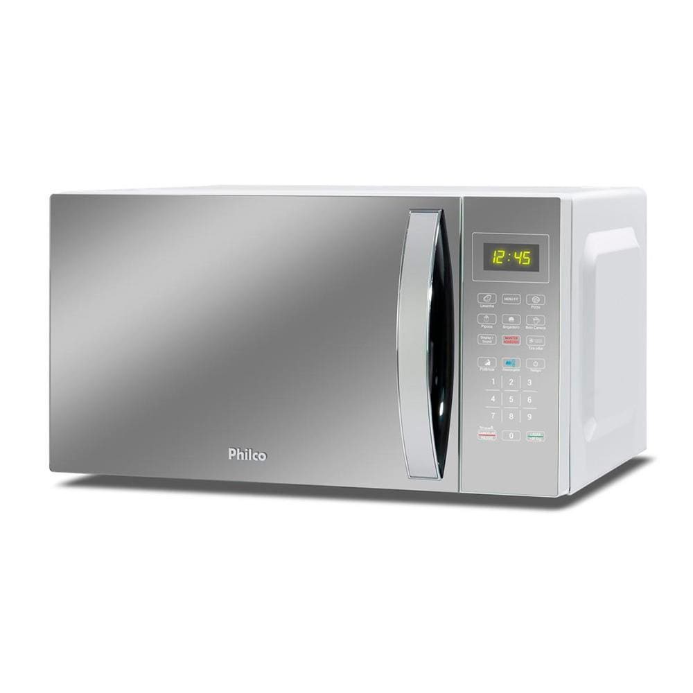 Micro-ondas Philco PMO38E 1400W com Função Manter Aquecido e Tirar Odor – Branco Espelhado 110V - Home Appliances