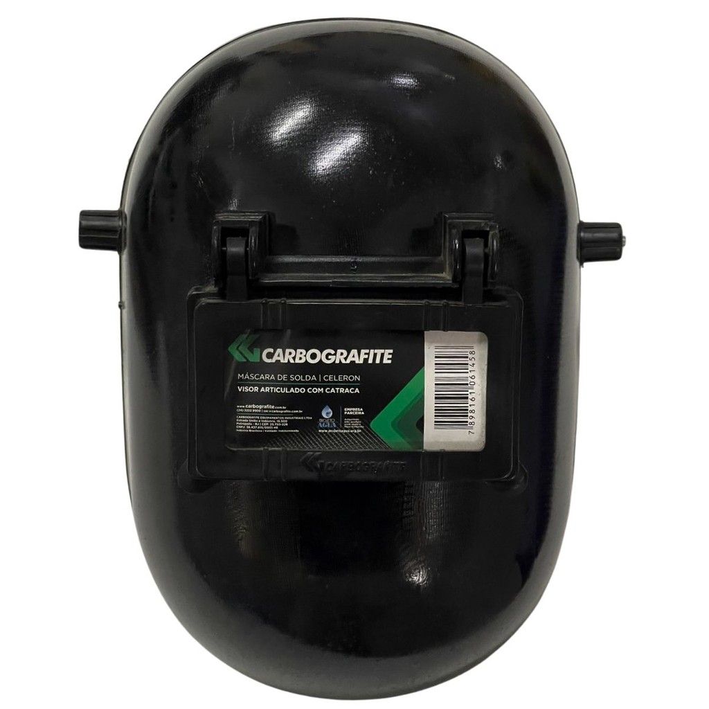 Máscara de solda Celeron com Visor Articulado, Carneira com Catraca Carbografite