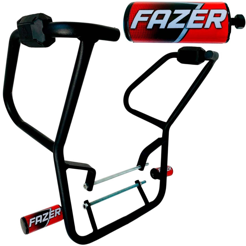 Fazer 250 Modelo 2012 Protetor Carenagem Motor Tanque Vermelho Fz25 Mata Cachorro com Pedal Slider Moto em Oferta na Shopee
