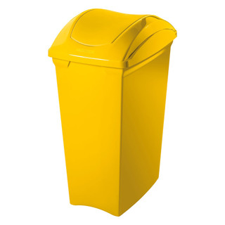 Lixeira Plástica com Tampa Basculante Amarela 40L Casablanca Sanremo em Oferta na Shopee