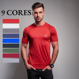 Camiseta Masculina Lisa  Dry Fit - Proteção UV 50+ Esportiva Camisa Blusa Básica Casual