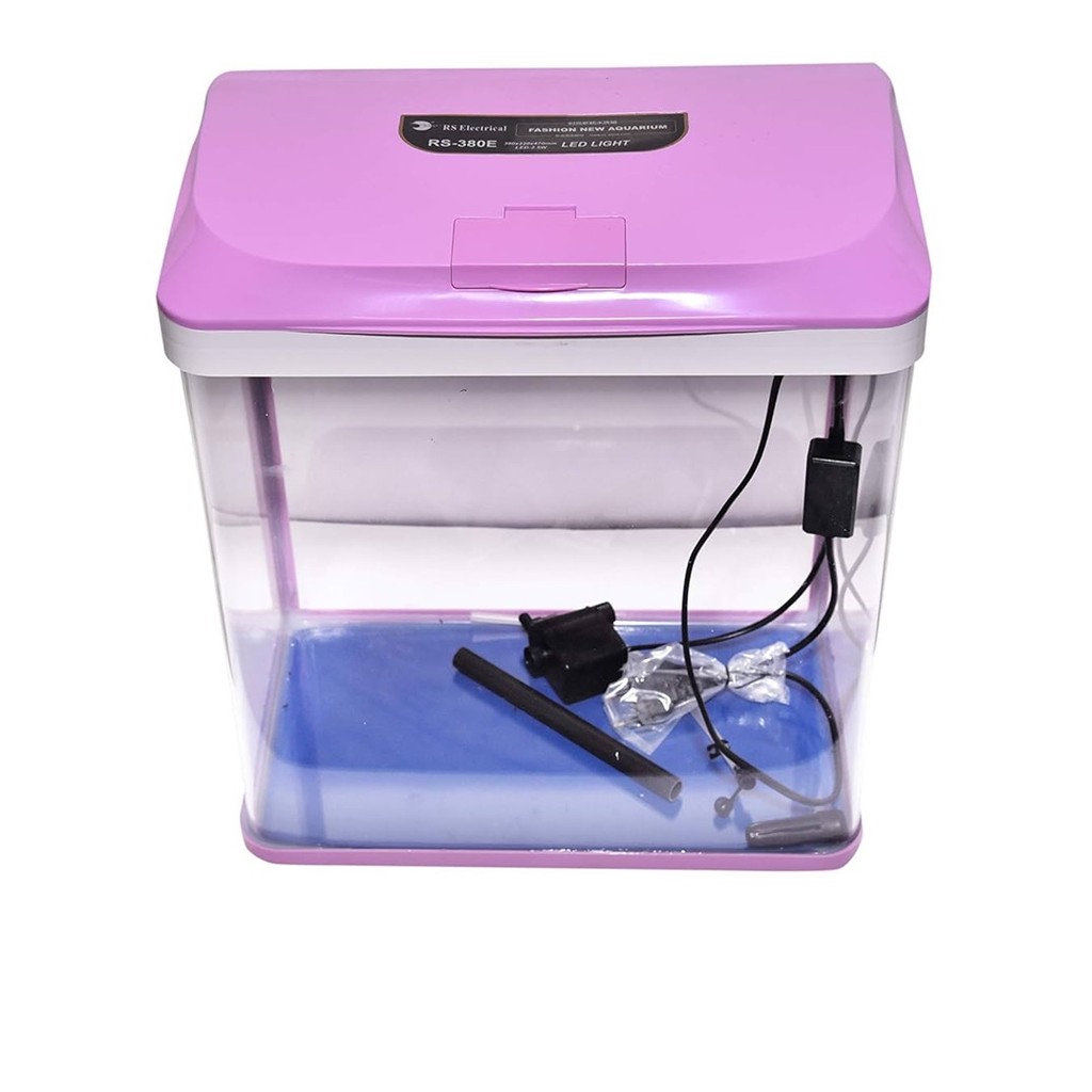 Aquário Rs-380e Rs Aqua 28l Bomba E Iluminação Cor Rosa 110v