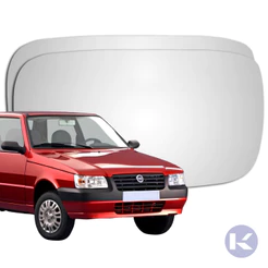 Lente Espelho Retrovisor Convexo Metalizado Uno Fire 2001 a 2005 Palio Siena Strada 1996 a 2000