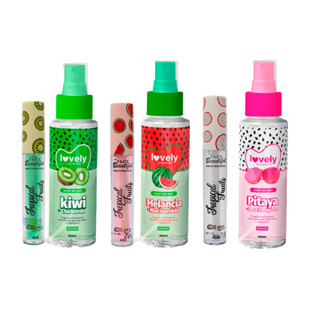 Kit Body Splash Corporal Gloss Labial com Cheirinho de Fruta Face Beautiful em Oferta na Shopee