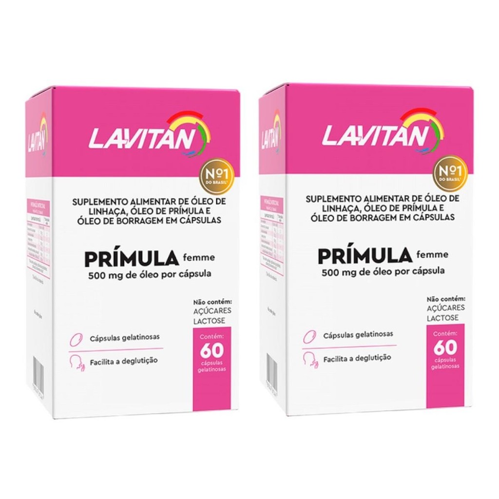 Kit Lavitan Prímula Femme Com 2 Unidades De 60 Cápsulas Cada