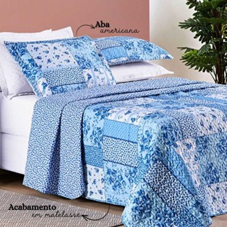 Cobre Leito Colcha 3 Peças King/Queen/Casal Dupla Face Matelassê Porta Travesseiro - Estampado Bouti em Oferta na Shopee