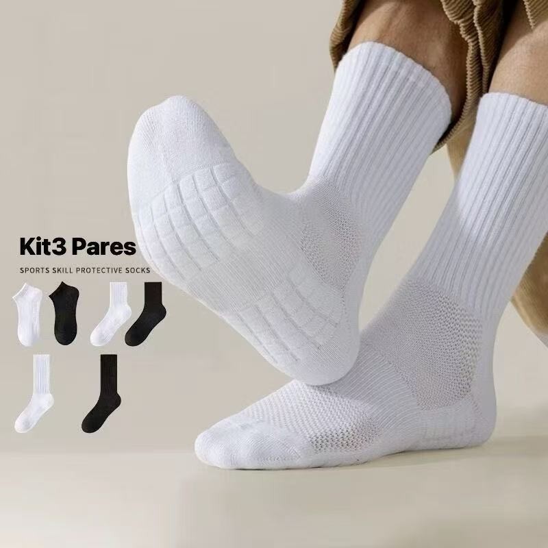 Meias Masculinas , terry Espesso , De Basquete Pretas E Brancas Absorventes De Suor , Modernas em Oferta na Shopee