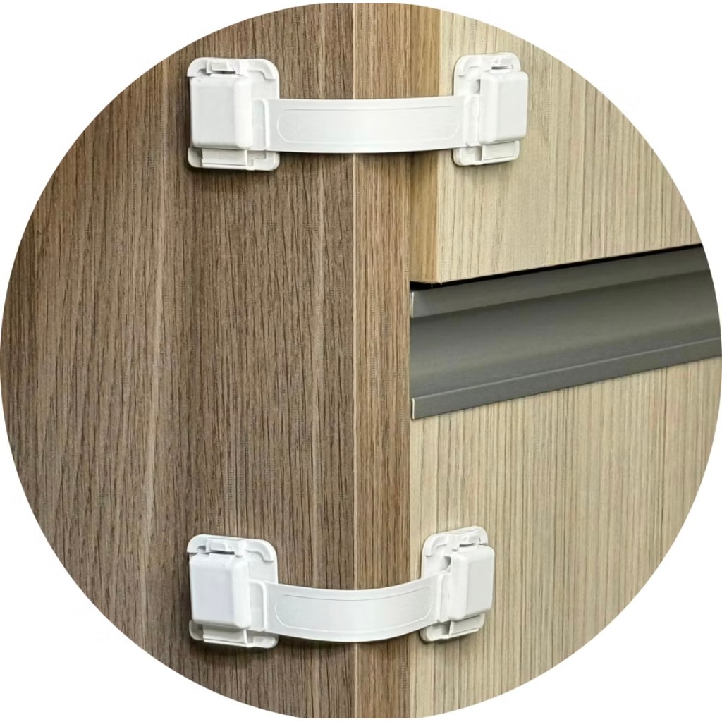 2 Trava De Gaveta Armário Porta Proteção Bebe Segurança Kit Protetor Criança Adesivo 3M TOP