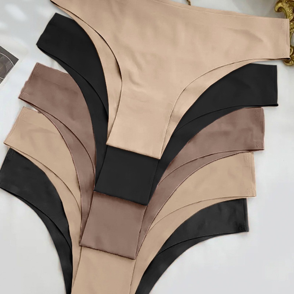Kit de Calcinha Sem Costura Tanga Feminina Corte a Laser Lingerie Conforto