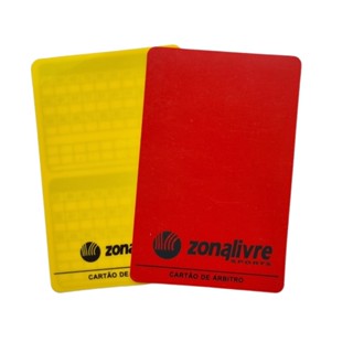 Cartão Oficial de Árbitro Liso para Futebol de Campo Zona Livre em Oferta na Shopee