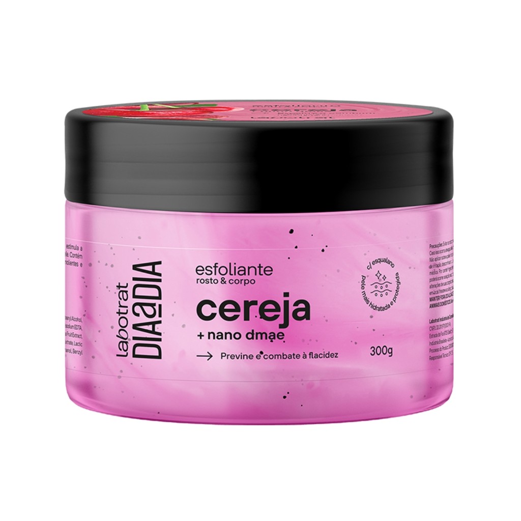 Esfoliante Rosto e Corpo Cereja Hidrata Maciez Labotrat 300g em Oferta na Shopee