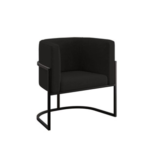 Poltrona Cadeira Decorativa Lua Recepção Base de Ferro Black em Oferta na Shopee