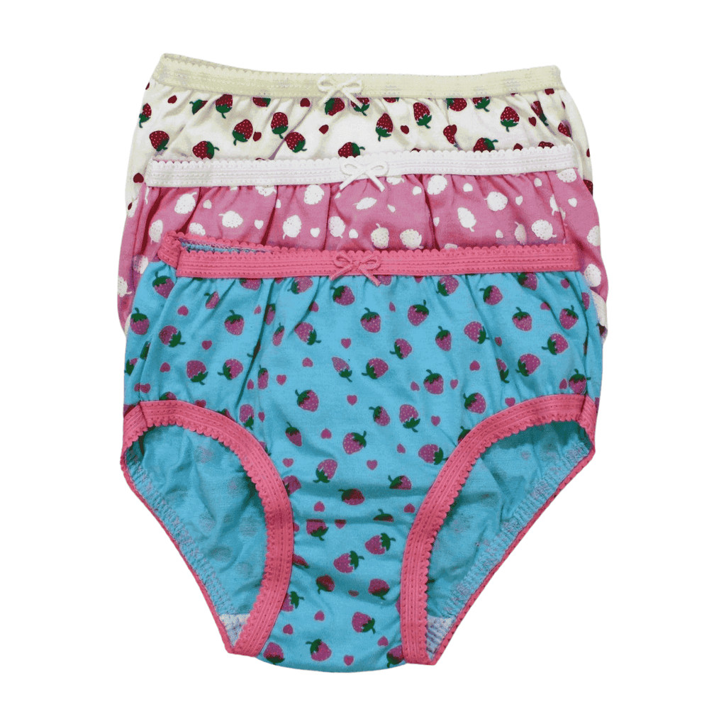 Kit Calcinhas infantil Estampadas Cores Sortidas 3040 03Peças - Tampinha