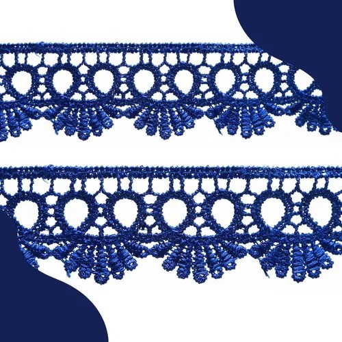 Renda Guipir CHL-113 - 2.5 Cm -  Rolo C/13.7 Mts Cor:Azul-Royal