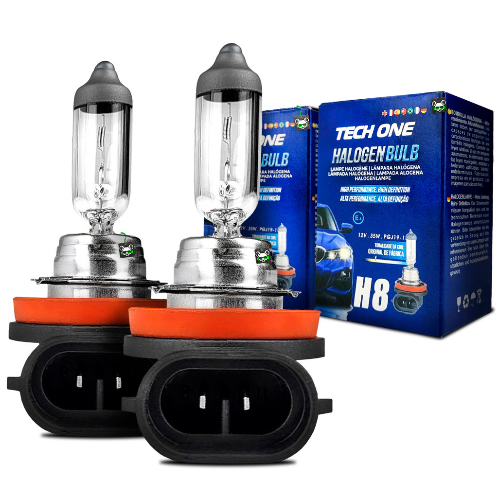 Par Lâmpada Halógena H8 4300k 12V 35w Techone em Oferta na Shopee