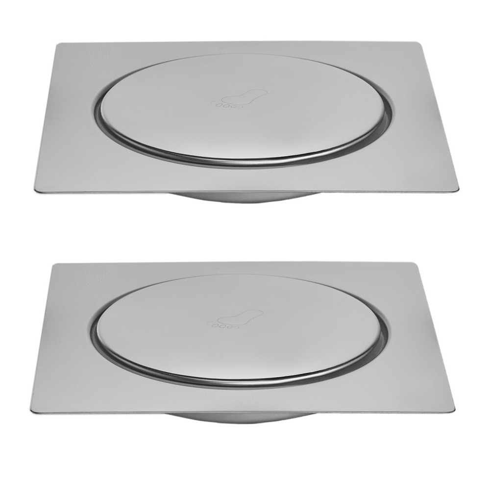 Kit 2 Ralos Click Inteligente Em Inox 15x15 Cm