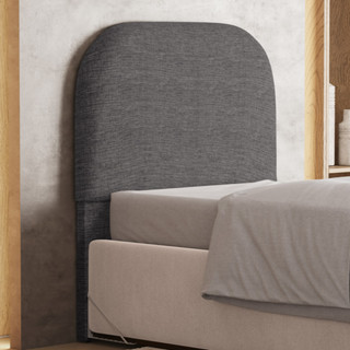 Cabeceira Cama Box Solteiro 100cm Orgânica Lanna W01 Linho Cinza Escuro - Lyam Decor em Oferta na Shopee