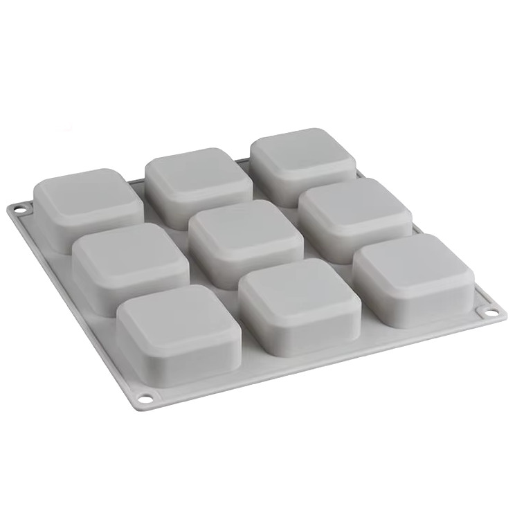 Forma Molde de silicone sabonete quadrado 9 cavidades em Oferta na Shopee