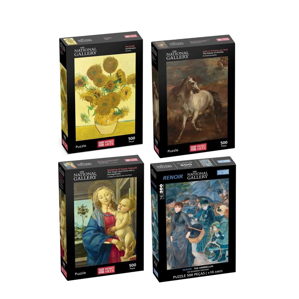 Quebra-Cabeça Unitário 500 Peças Obras de Arte Gallery em Oferta na Shopee