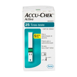 Accu-Chek Active Tira Teste 25 Unidades em Oferta na Shopee