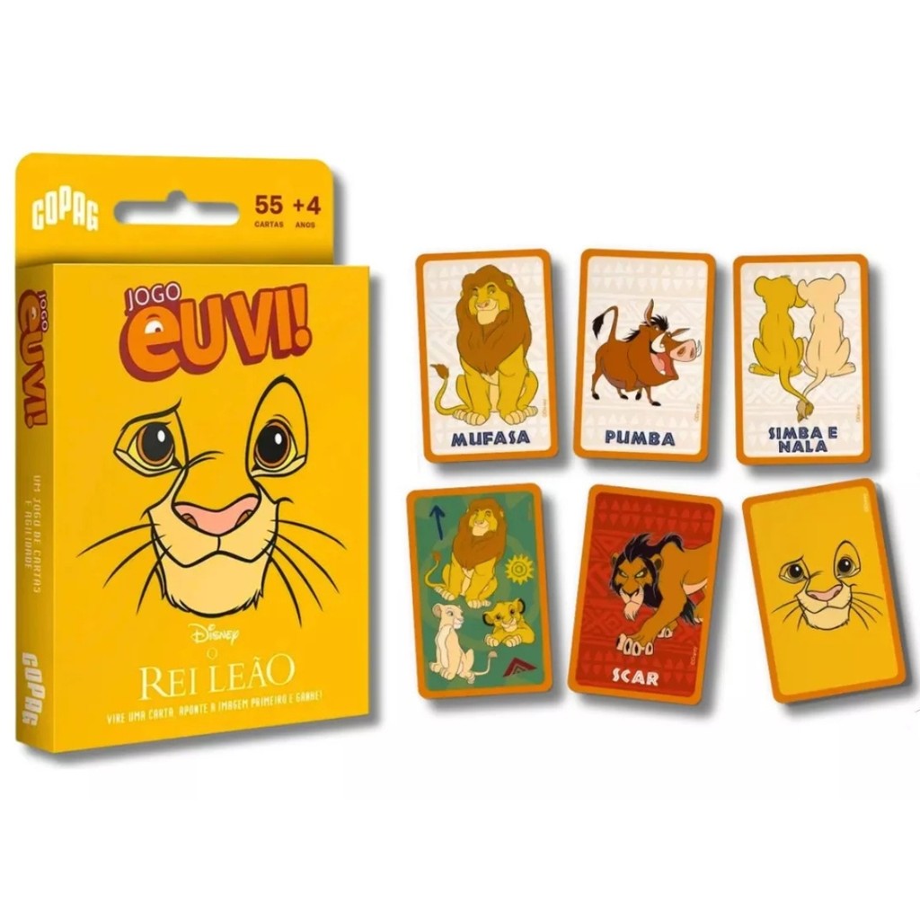 Jogo De Cartas Eu Vi! Disney O Rei Leão Original Infantil - Copag em Oferta na Shopee