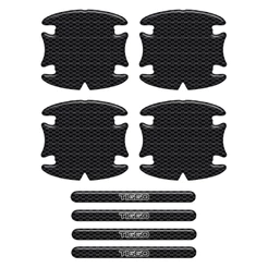 Adesivos Protetor Maçaneta Tiggo 2 3x Carbono Preto Resinado