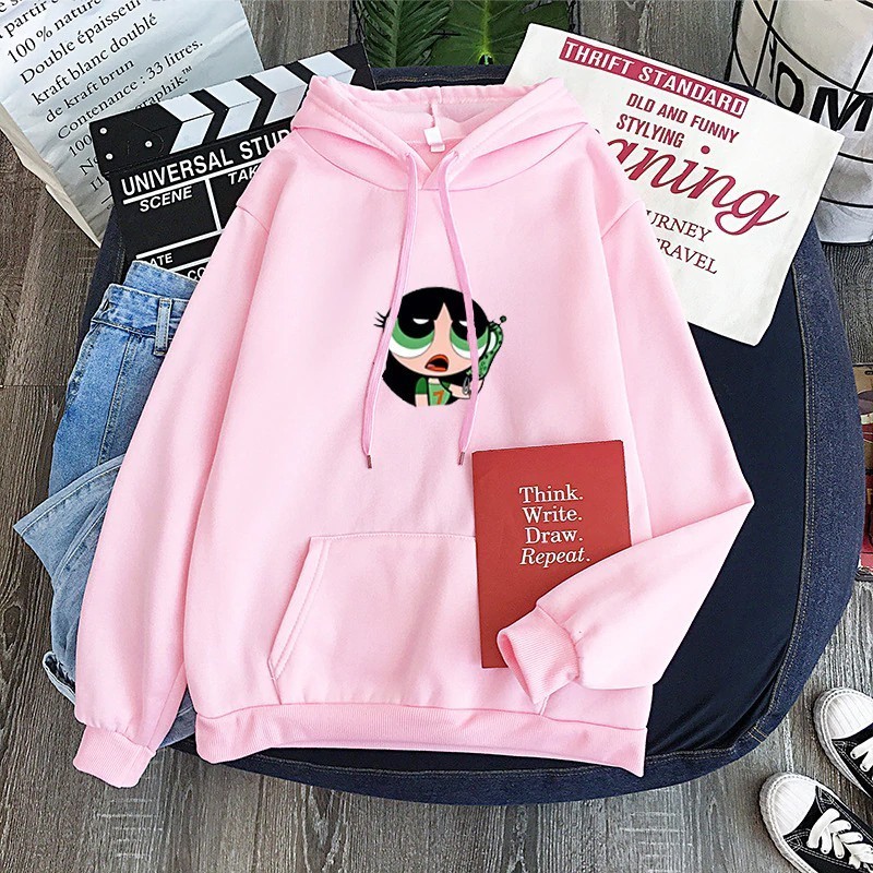 Blusa Moletom Docinho Canguru Algodão Meninas Super Poderosas Moda Rosa Influencer Blogueira