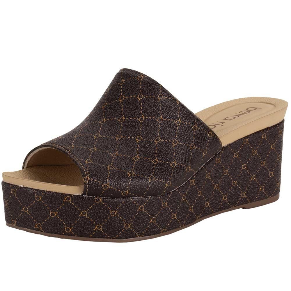 Tamanco Feminino Anabela Beira Rio 8407100 em Oferta na Shopee