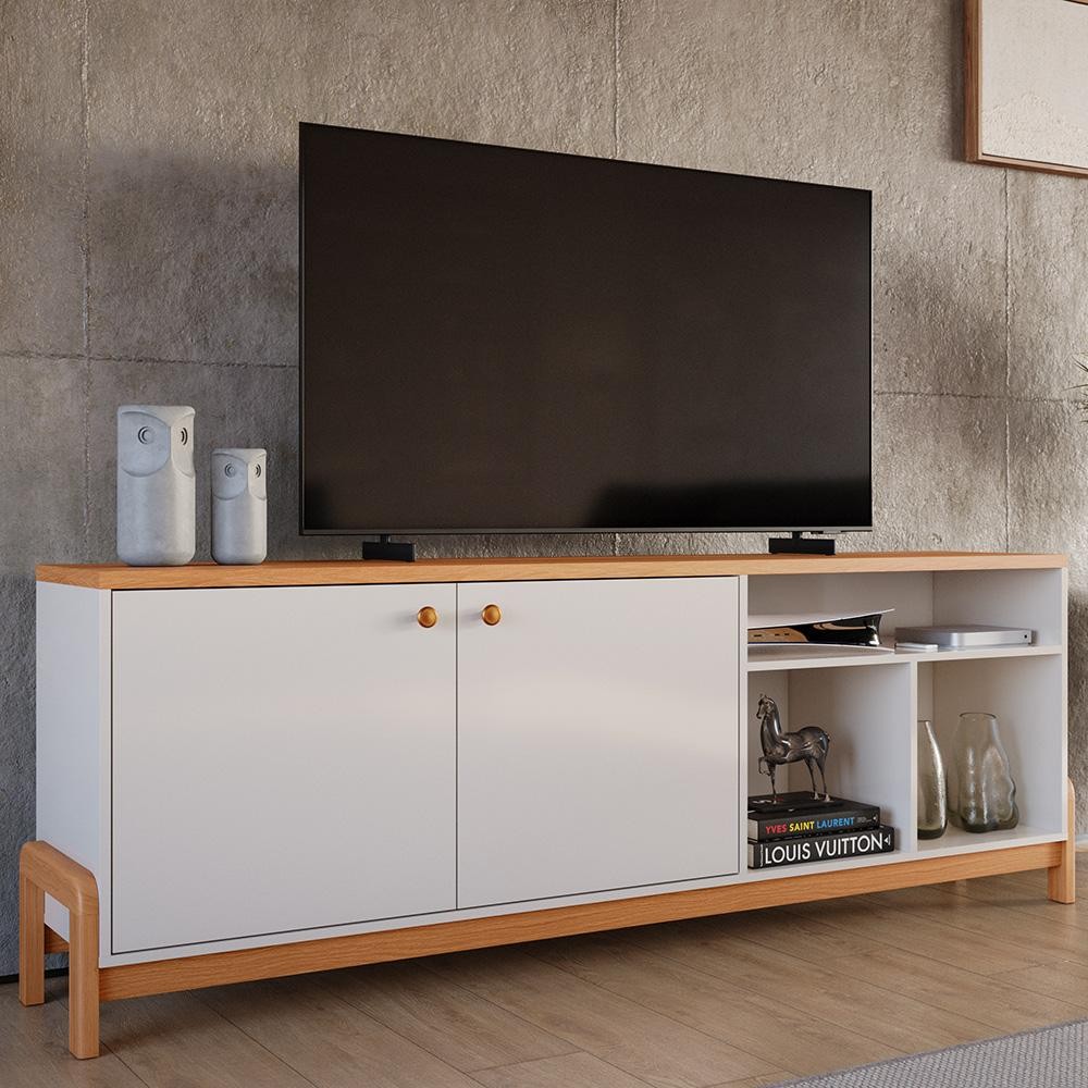 Rack para TV 70" Sunny Copa do mundo 2026 Lukaliam Móveis 2 Portas 1,83m Pés Madeira de Qualidade