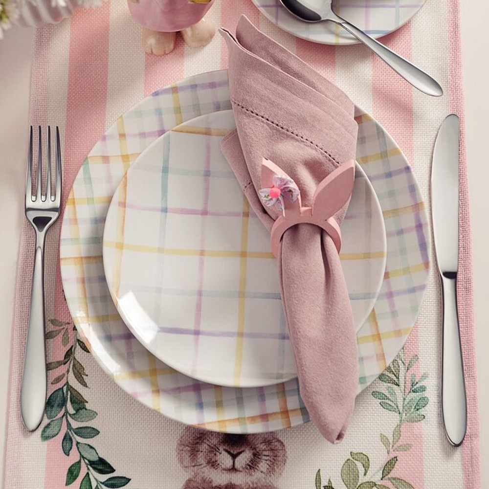 Prato de Sobremesa Sweet Color em Porcelana Decorada 19cm