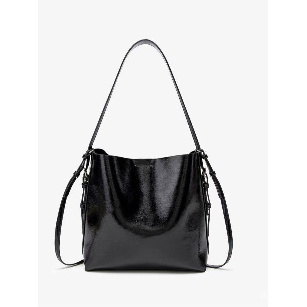 ZZ Home 2024 Outono Nova Bolsa Feminina de Alta Qualidade, Preta, com Alça Dupla, Bolsa de...