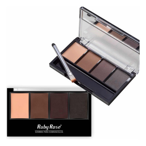 Trio Paleta De Sombras Para Sobrancelha Ruby Rose