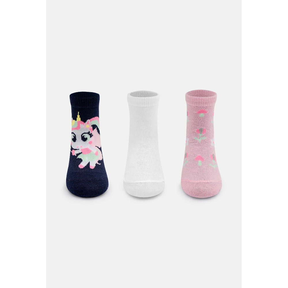 Kit com 3 meias Bebê Menina Unicórnio Encantado - Puket - Baby & Kids Fashion