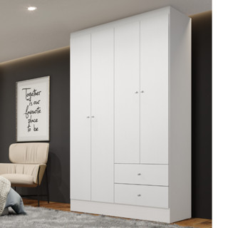 Guarda Roupa Solteiro Flex 4 Portas 2 Gavetas Astro THB em Oferta na Shopee