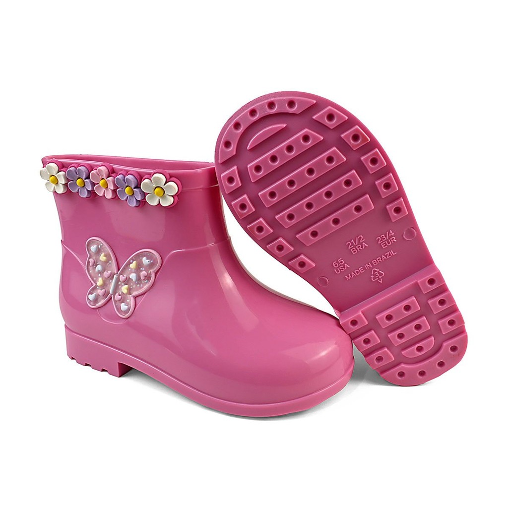 Bota Infantil Feminina Galocha Impermeável Menina Leve Macia