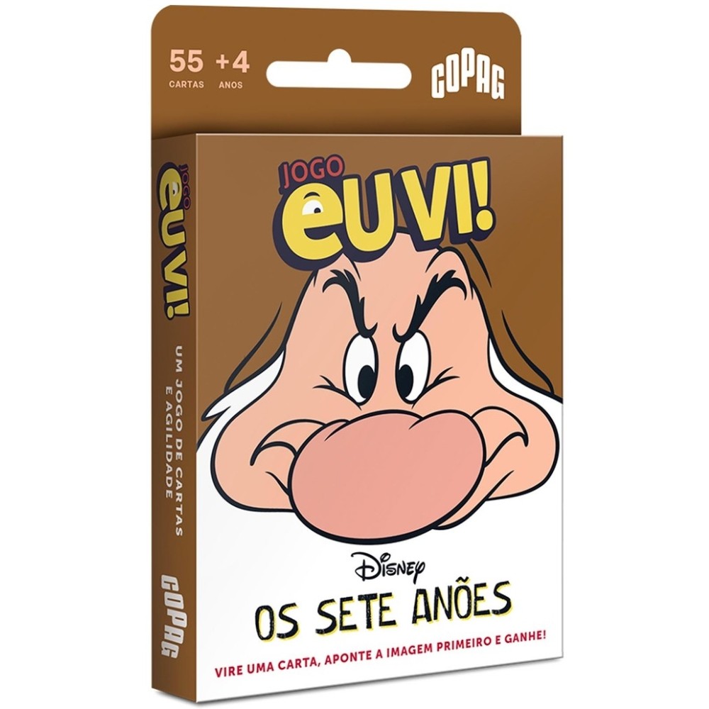JOGO EU VI! SETE ANÕES COPAG 55 CARTAS BARALHO DISNEY FILME CRIANÇAS INFANTIL DESENHO BRANCA DE NEVE em Oferta na Shopee