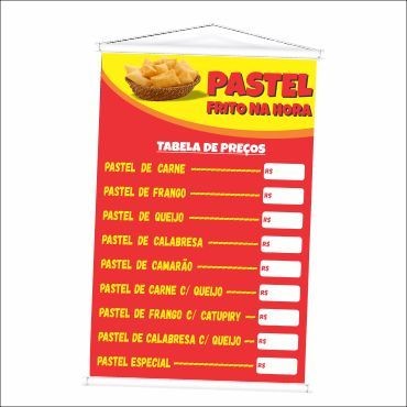 Lindo Banner Venda de Pastel Frito na Hora produzido em lona. Cartaz Propaganda Vende-se para Barraca, Lanchonete, Padar em Oferta na Shopee