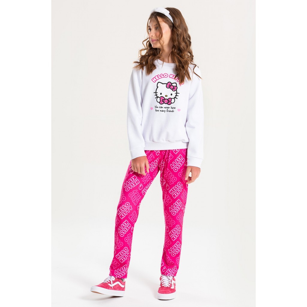 Conjunto Feminino Infantil Muitos Amigos - Hello Kitty - Baby & Kids Fashion