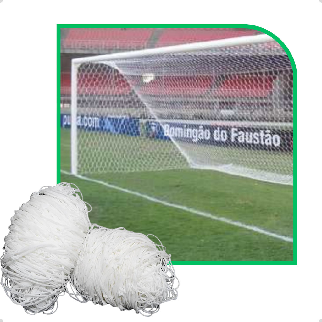 Par de Rede de Futebol Campo Colméia Fio 4mm Seda Véu de Noiva