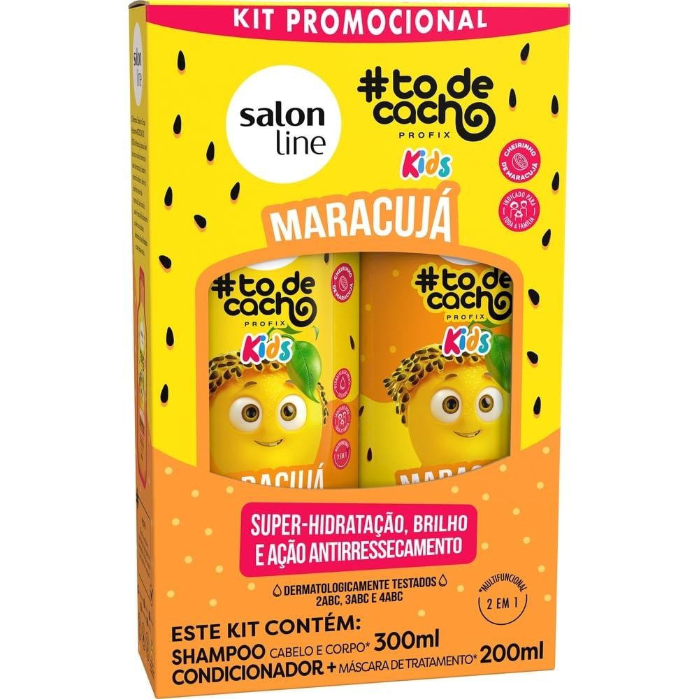 KIT SH + COND SALON LINE 300ML TO DE CACHO KIDS MARACUJA