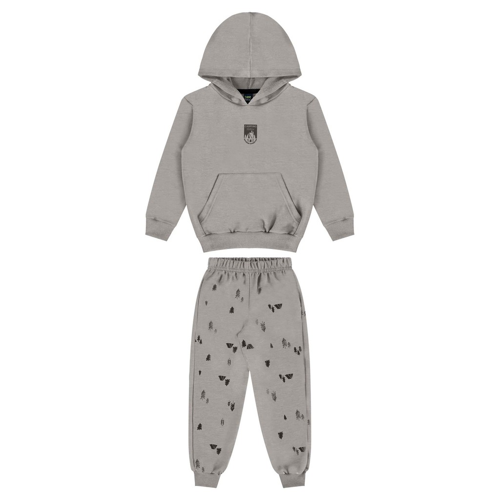 Conjunto Infantil em Moletom com Blusão e Calça Bee Loop em Oferta na Shopee