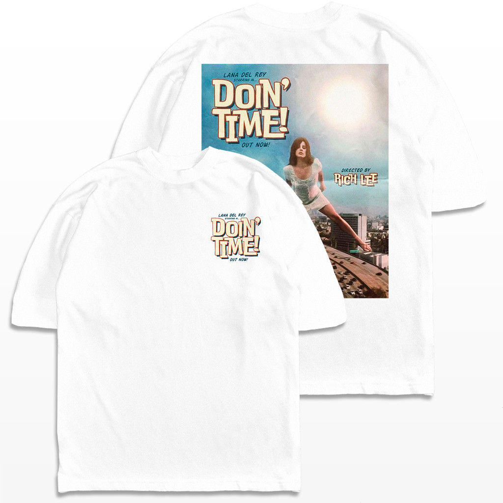 Camiseta Oversized Lana Del Rey Doin' Time! Music Streetwear Harajuku Aesthetic Camisa Unissex
