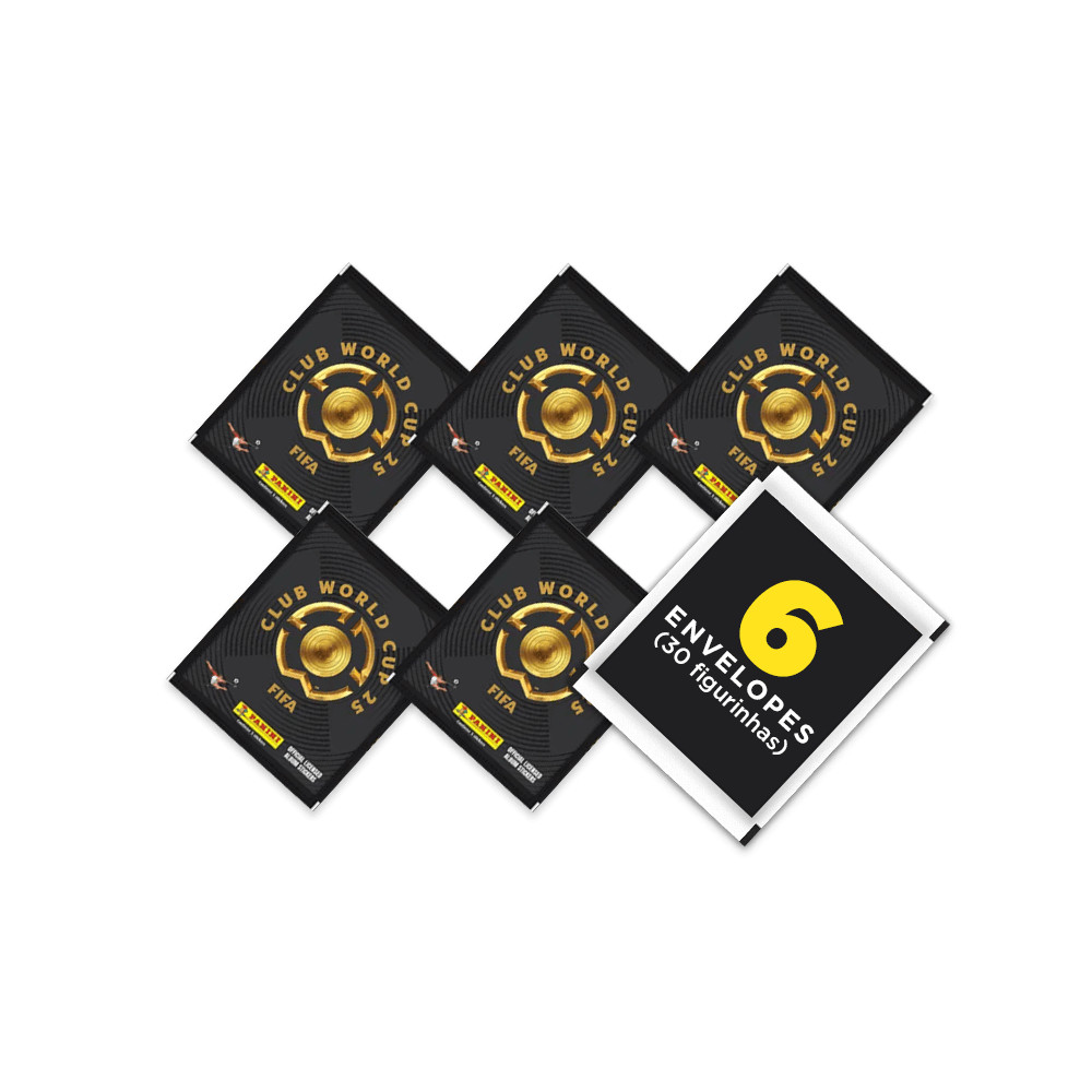 6 Envelopes FIFA Club World Cup 2025 - Mundial de Clubes (30 Figurinhas)