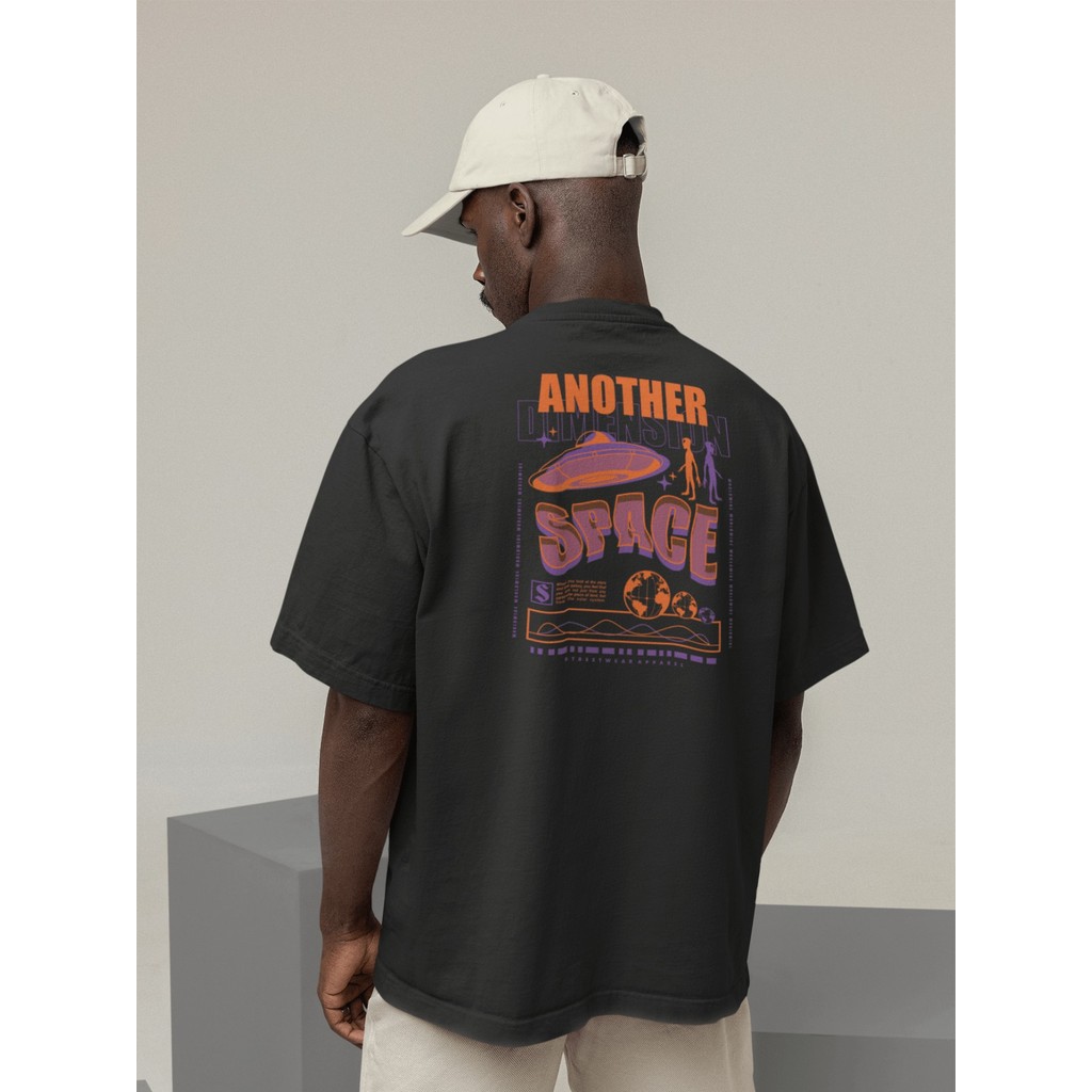 Camisa Camiseta Oversized Gola Alta Streetwear Masculino Urbano Treino Estampado - ANOTHER SPACE