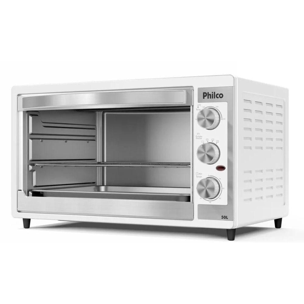 Detalhes do Forno Eletrico Philco Branco PFE52P 50L Dupla Resistencia 127V