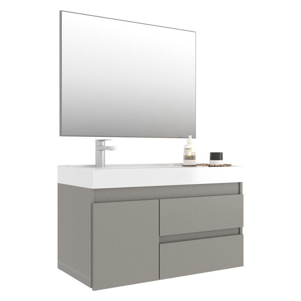 Gabinete Banheiro com Cuba e Espelheira 80cm Multimóveis VCR10074 em Oferta na Shopee