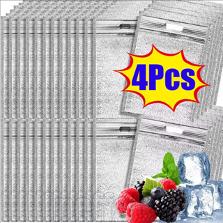 Saco De Armazenamento Frio Com Isolamento De Folha De Alumínio Portátil De 4 Unidades-Entrega De Alimentos Espesso Embal em Oferta na Shopee