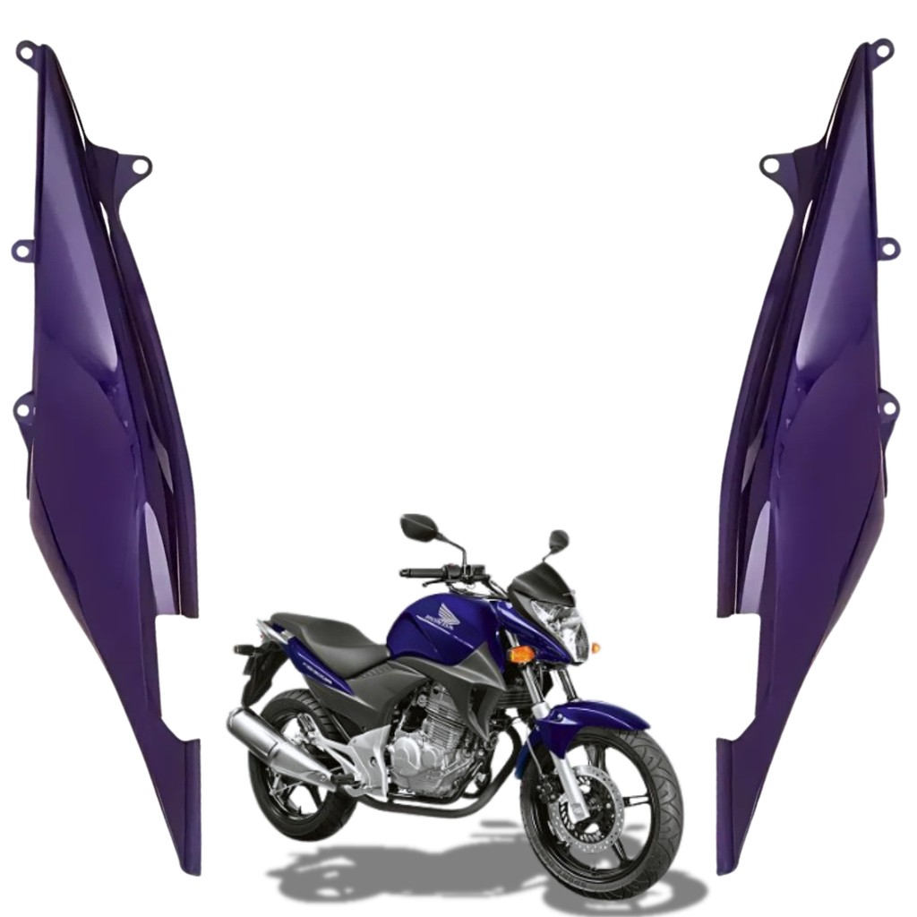 Par Carenagem Rabeta Lateral Traseira Roxo Metálico Honda Cb300r 2011 PARAMOTOS HONDA