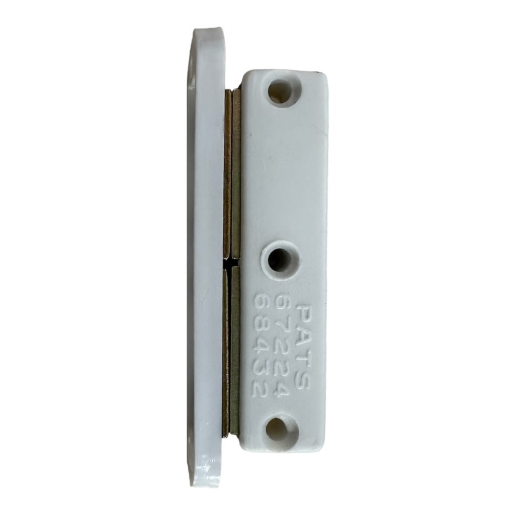 kit 6 Trinco Fecho Magnético Duplo C/ Molas Branco P/ Móveis