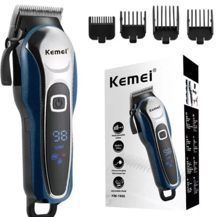 Máquina de Cortar Cabelo Barbeiro Profissional Dragão Elétrica Bateria Recarregável - Miniatura 5